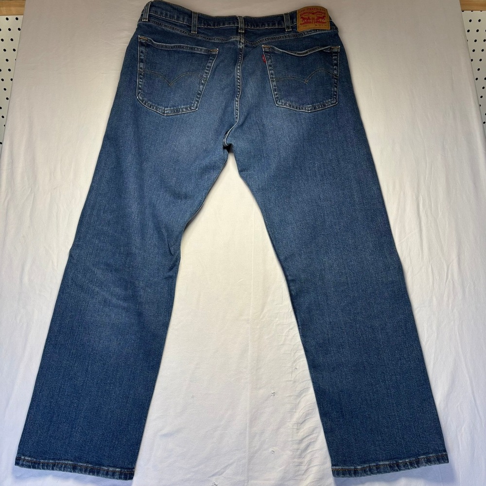 Levi's 505 Regular Fit Jeans Mens 38x30 Blue Straight Leg Denim Pants - Picture 6 of 8